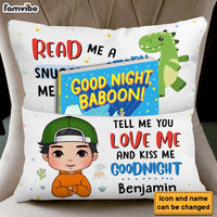 Personalized Gift For Grandson Dinosaur Tell Me A Story Pocket Pillow With Stuffing 28901 thumb 1