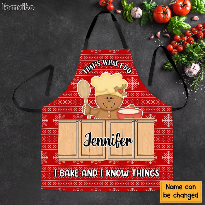 Personalized Gift For Grandma Baking That's What I Do Apron With Pocket 28905 1