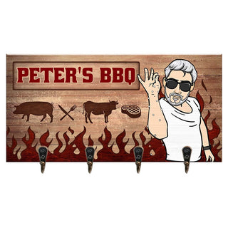 Personalized Gift For Grill Dad Grandpa Key Holder 28909 Primary Mockup