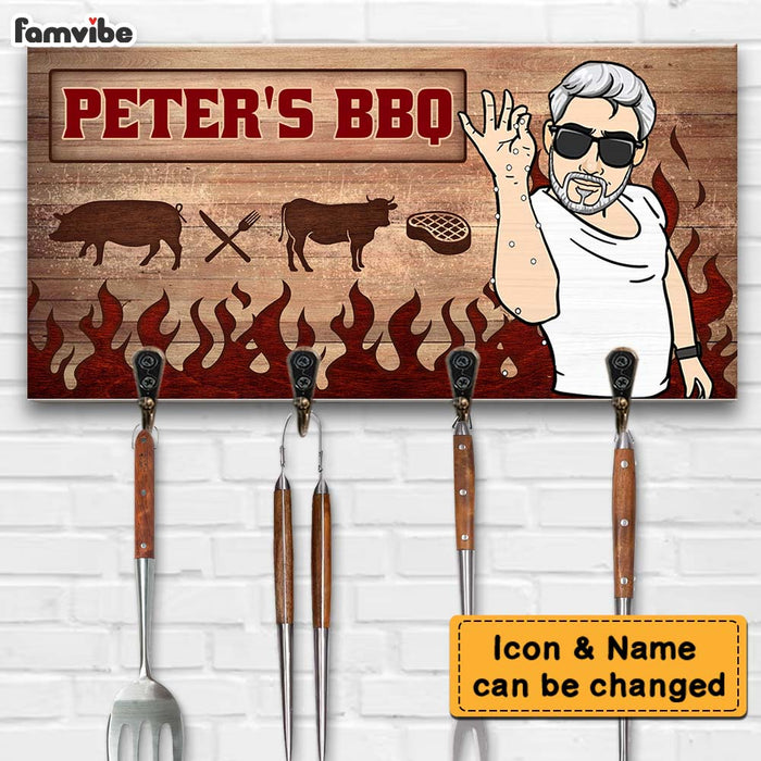 Personalized Gift For Grill Dad Grandpa Key Holder 28909 1