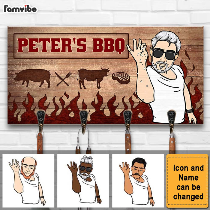 Personalized Gift For Grill Dad Grandpa Key Holder 28909 1