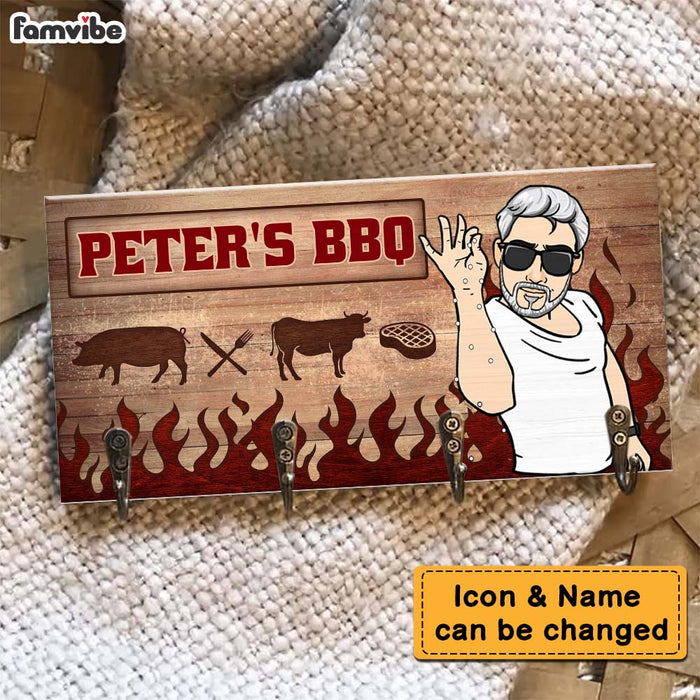 Personalized Gift For Grill Dad Grandpa Key Holder 28909 1