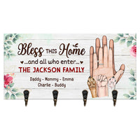 Personalized Gift For Family Blessed This Home Key Holder 28911 thumb 1