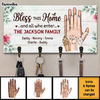 Personalized Gift For Family Blessed This Home Key Holder 28911 thumb 1