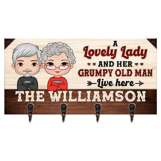 Personalized Grandpa Grandma Custom Grandparents Family Name Key Holder 28912 Primary Mockup