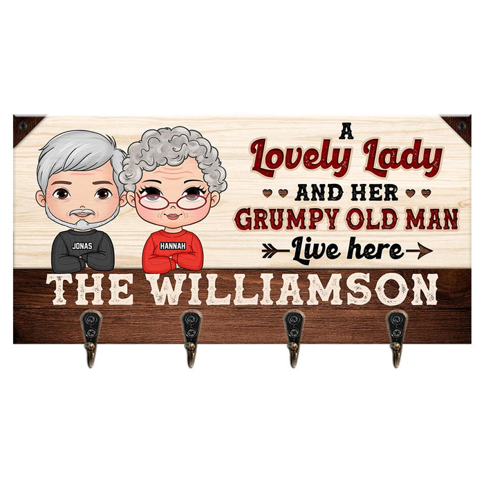 Personalized Grandpa Grandma Custom Grandparents Family Name Key Holder 28912 1