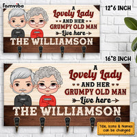 Personalized Grandpa Grandma Custom Grandparents Family Name Key Holder 28912 thumb 1