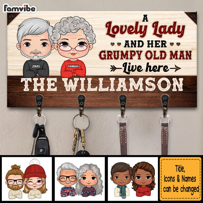Personalized Grandpa Grandma Custom Grandparents Family Name Key Holder 28912 1