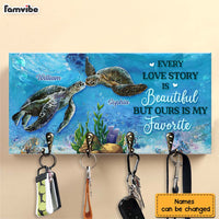 Personalized Gift For Couple Turtle Every Love Story Is Beautiful Key Holder 28914 thumb 1