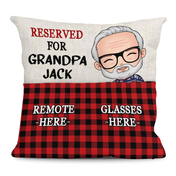 Personalized Grandpa's Spot Pocket Pillow With Stuffing 28917 1