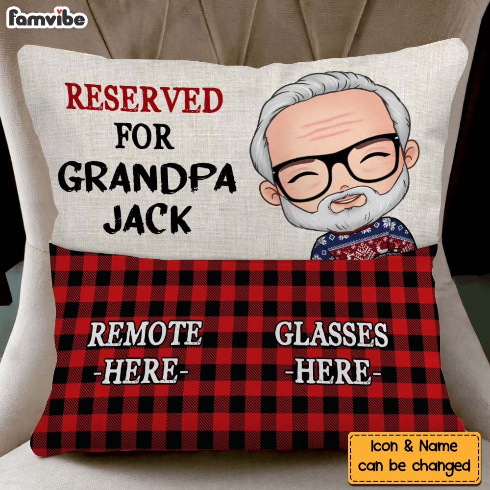 Personalized Grandpa's Spot Pocket Pillow 28917 Primary Mockup