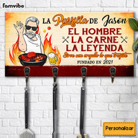 Personalized Gift For Grandpa Spanish Grilling Key Holder 28920 thumb 1
