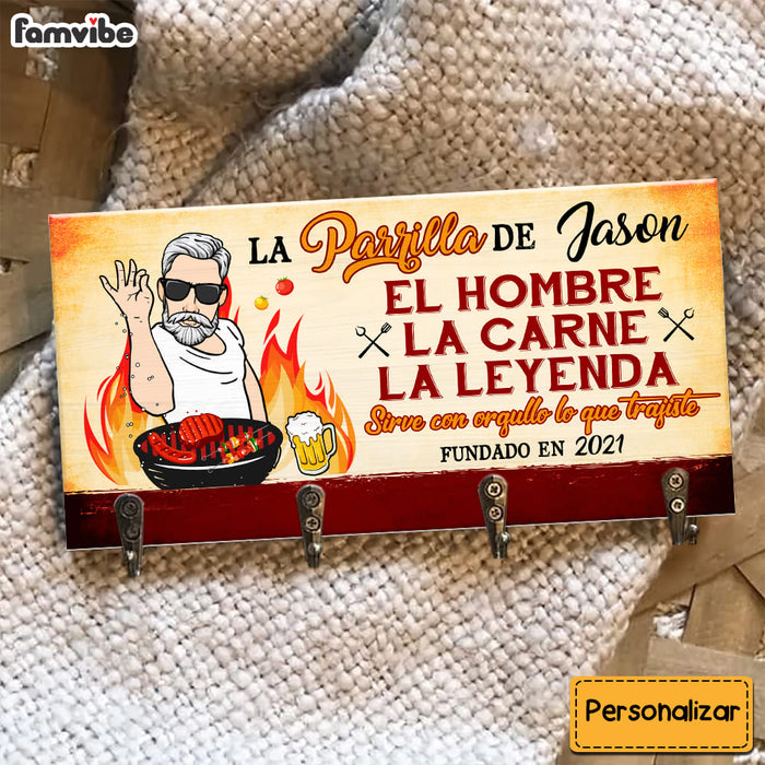 Personalized Gift For Grandpa Spanish Grilling Key Holder 28920 1