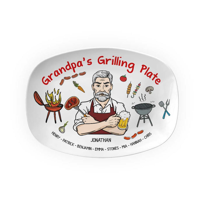 Personalized Gift For Grandpa Grilling Plate 28921 1