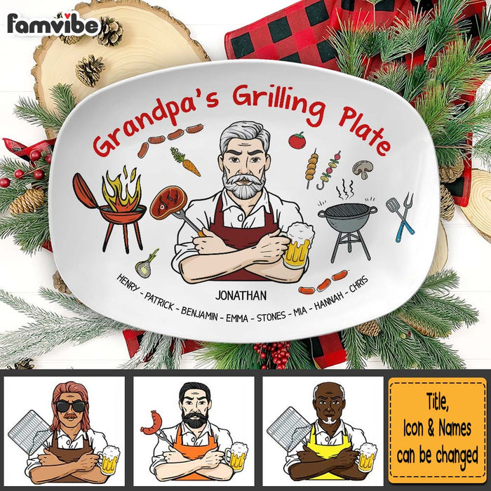 Personalized Gift For Grandpa Grilling Plate 28921 1