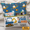 Personalized Just A Boy Who Loves His Trucks And Digs Books Grandson Pocket Pillow With Stuffing 28924 1