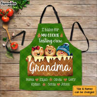 Personalized Christmas Gift For Grandma Cookie Tasting Crew Apron With Pocket 28925 thumb 1