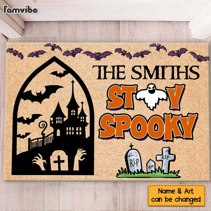 Personalized Stay Spooky Halloween Doormat 28926 1
