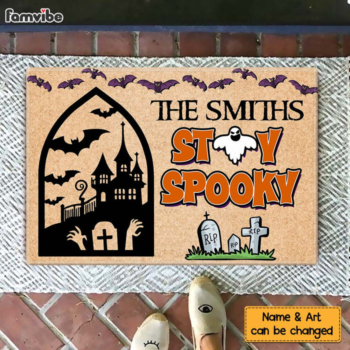 Personalized Stay Spooky Halloween Doormat 28926 1