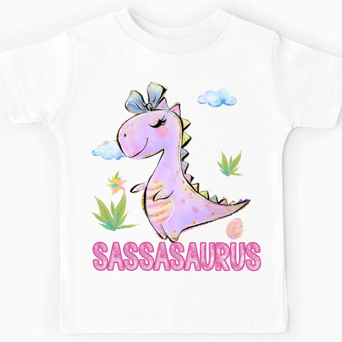 Personalized Gift For Granddaughter Dinosaur Kid T Shirt 28927 1