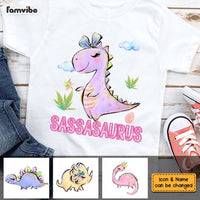 Personalized Gift For Granddaughter Dinosaur Kid T Shirt 28927 thumb 1