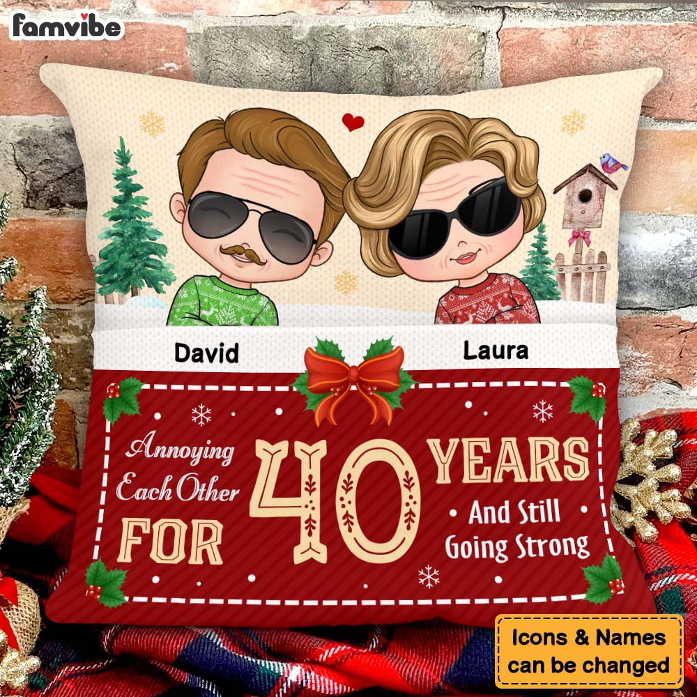 Personalized Gift For Senior Couple 40 Years And Still Going Pocket Pillow 28931 Primary Mockup