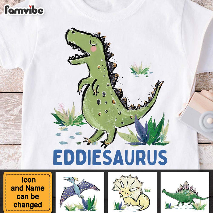 Personalized Gift For Grandson Dinosaur Kid T Shirt 28933 1