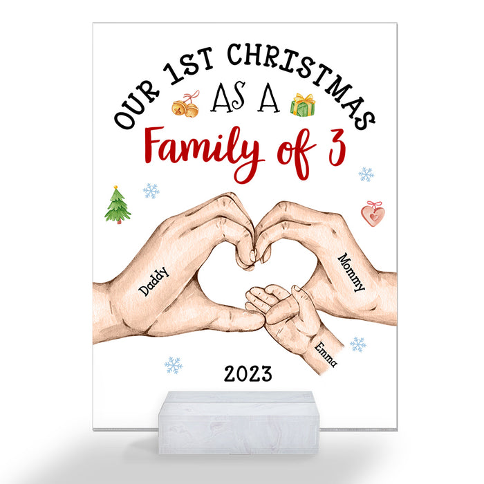Personalized Baby's First Christmas As A Family Acrylic Plaque 28934 1