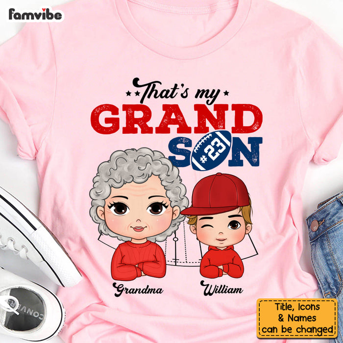 Personalized Gift For Grandma That's My Grandson Football Shirt - Hoodie - Sweatshirt 28935 1