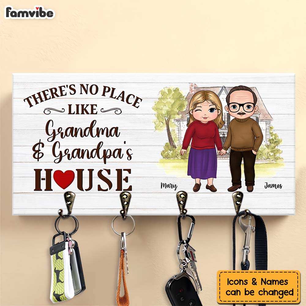 Personalized Gift No Place Like Grandparents' House Key Holder 28939 Primary Mockup
