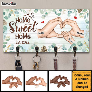 Personalized Gift For Family Home Sweet Home Key Holder 28945 Primary Mockup
