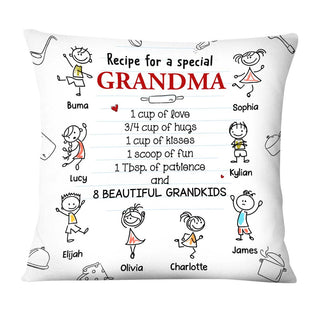 Personalized Gift Recipe For A Grandma Pillow 28951 Primary Mockup