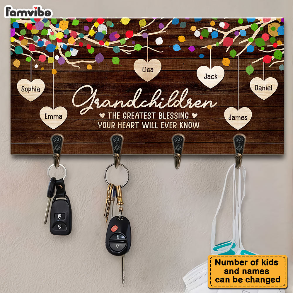 Personalized Gift For Gift For Grandma Greatest Blessing Key Holder 28952 Primary Mockup