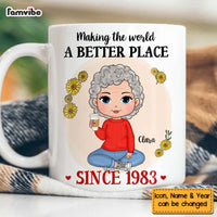 Personalized Gift For Grandma Making The World A Better Place Mug 28953 thumb 1