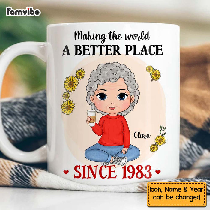 Personalized Gift For Grandma Making The World A Better Place Mug 28953 1