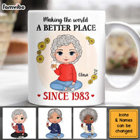 Personalized Gift For Grandma Making The World A Better Place Mug 28953 thumb 1