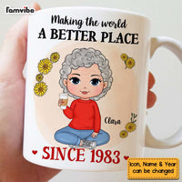 Personalized Gift For Grandma Making The World A Better Place Mug 28953 thumb 1