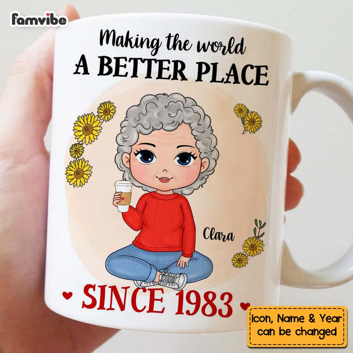 Personalized Gift For Grandma Making The World A Better Place Mug 28953 1