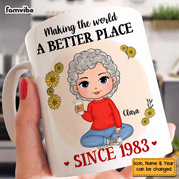 Personalized Gift For Grandma Making The World A Better Place Mug 28953 1