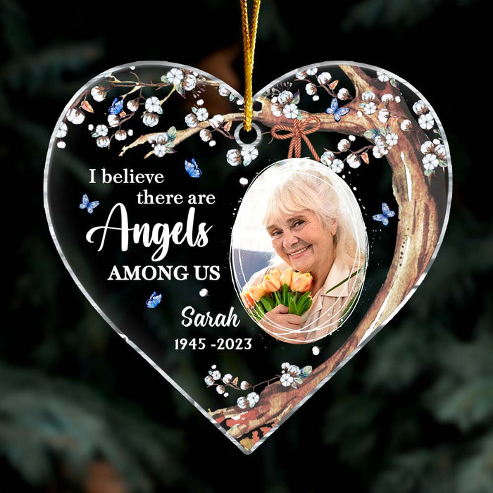 Personalized Memorial Gift Loss Of Loved One Angels Among Us Heart Ornament 28954 1