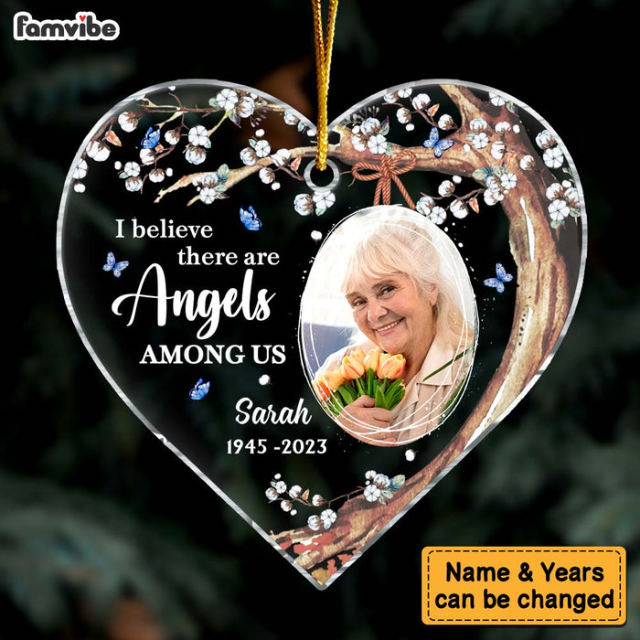 Personalized Memorial Gift Loss Of Loved One Angels Among Us Heart Ornament 28954 1