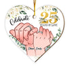 Personalized Gift For Couple Celebrate 25 Years Of Love Heart Ornament 28960 1