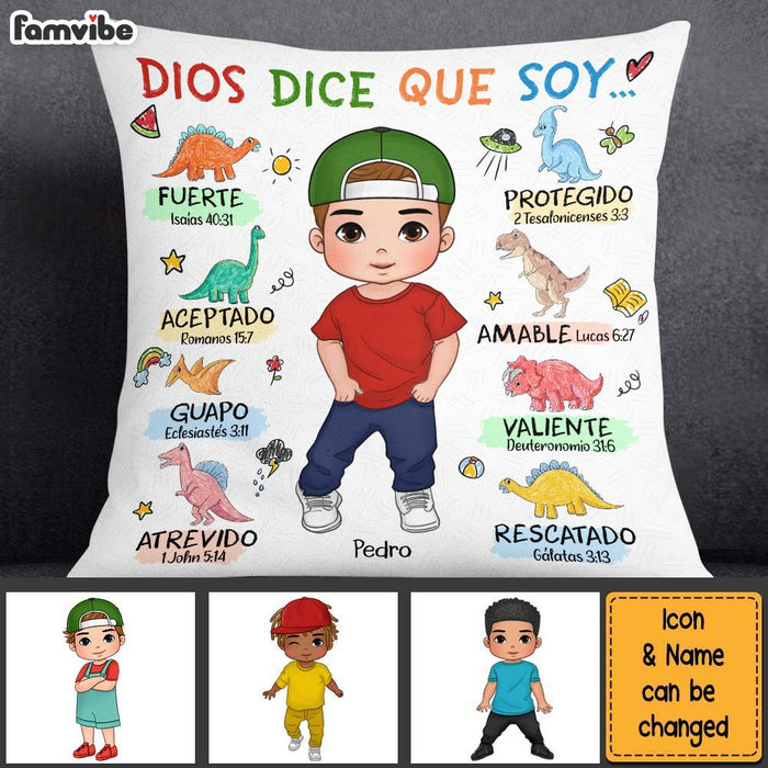 Personalized Gift For Grandson God Says I Am Spanish Pillow 28964 1