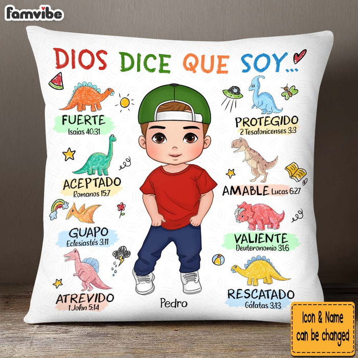 Personalized Gift For Grandson God Says I Am Spanish Pillow 28964 1