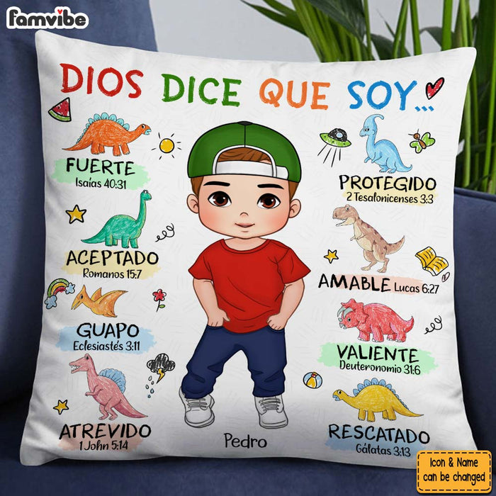 Personalized Gift For Grandson God Says I Am Spanish Pillow 28964 1