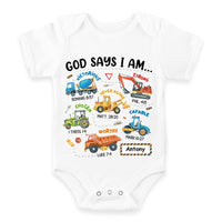 Personalized Gifts For Grandson Construction Machines I Am Baby Onesie 28968 thumb 1