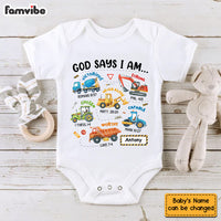 Personalized Gifts For Grandson Construction Machines I Am Baby Onesie 28968 thumb 1