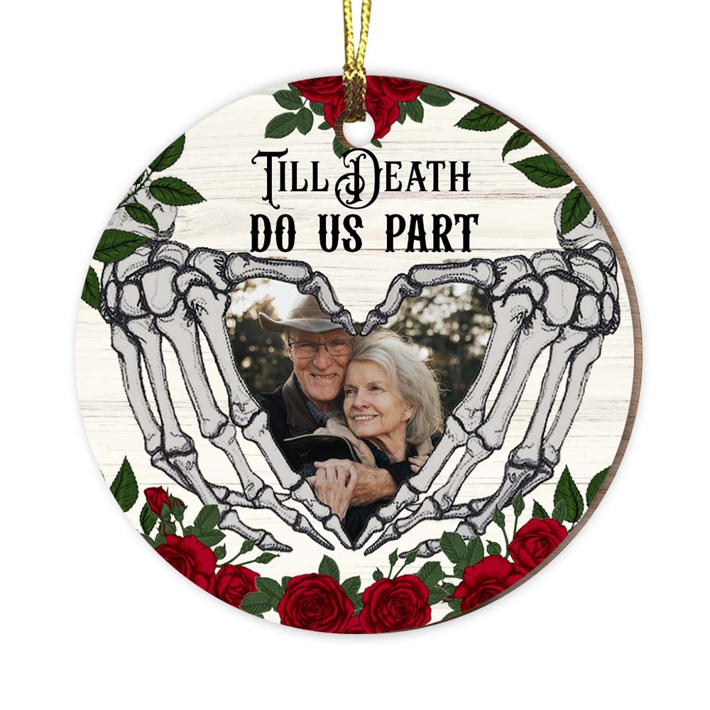 Personalized Till Death Do Us Part Couple Circle Ornament 28970 Primary Mockup