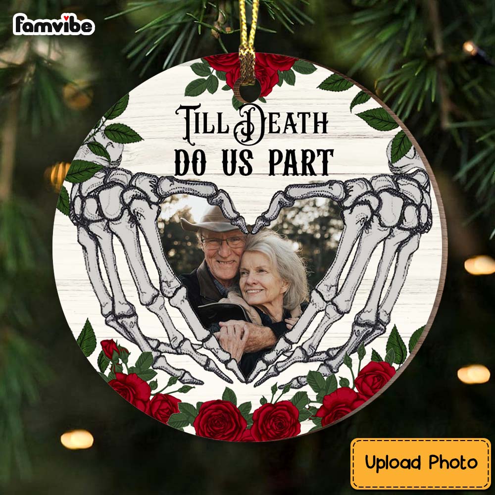 Personalized Till Death Do Us Part Couple Circle Ornament 28970 Primary Mockup