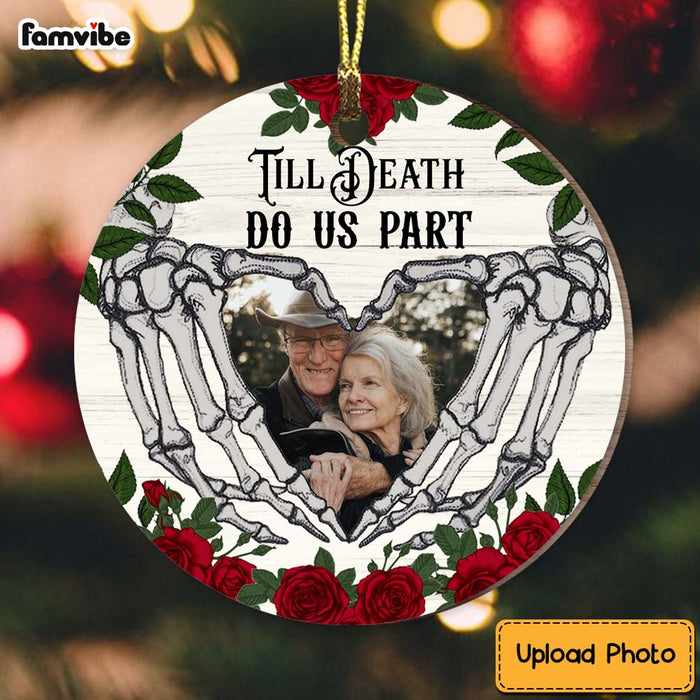 Personalized Till Death Do Us Part Couple Circle Ornament 28970 1